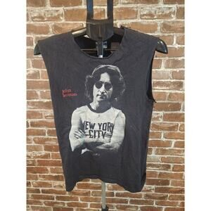 Vintage John Lennon Dreamer New York City Black T-Shirt Size Large